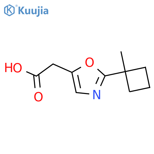 2-2-(1-methylcyclobutyl)-1,3-oxazol-5-ylacetic acid structure