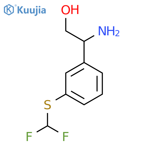2-amino-2-{3-(difluoromethyl)sulfanylphenyl}ethan-1-ol structure