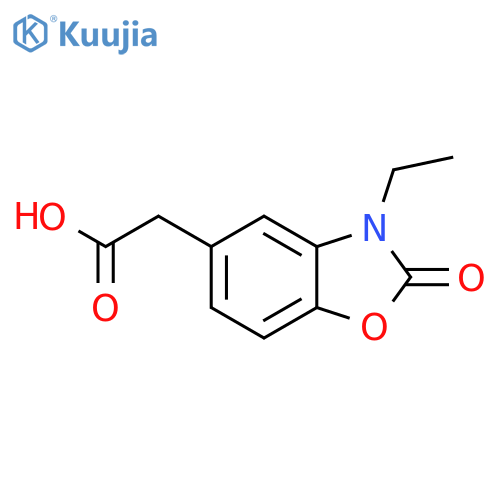 5-Benzoxazoleacetic acid, 3-ethyl-2,3-dihydro-2-oxo- structure