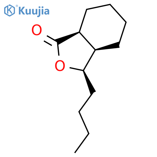 1(3H)-Isobenzofuranone, 3-butylhexahydro-, (3R,3aR,7aS)- structure