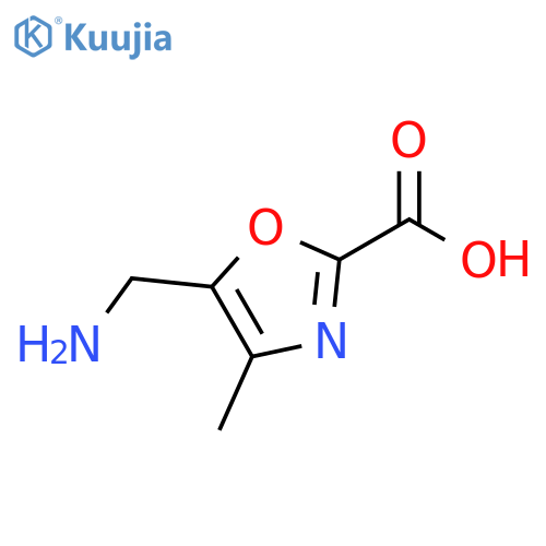 5-(aminomethyl)-4-methyl-1,3-oxazole-2-carboxylic acid structure