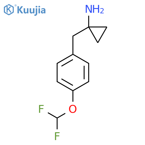 1-{4-(difluoromethoxy)phenylmethyl}cyclopropan-1-amine structure
