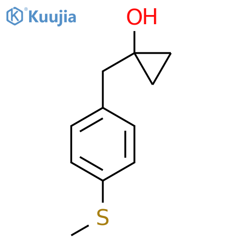 1-{4-(methylsulfanyl)phenylmethyl}cyclopropan-1-ol structure