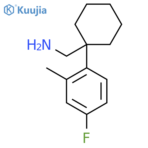 1-(4-fluoro-2-methylphenyl)cyclohexylmethanamine structure