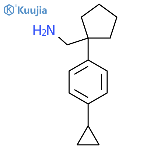 1-(4-cyclopropylphenyl)cyclopentylmethanamine structure