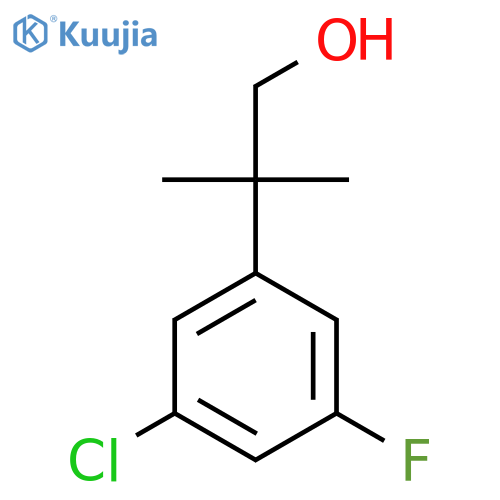 2-(3-chloro-5-fluorophenyl)-2-methylpropan-1-ol structure