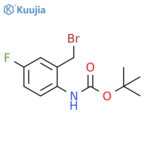 tert-butyl N-2-(bromomethyl)-4-fluorophenylcarbamate structure
