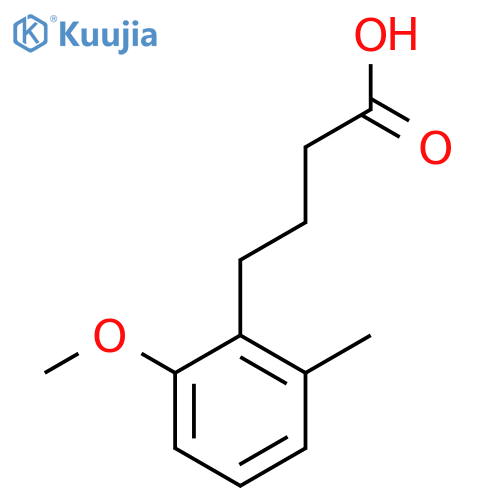 4-(2-Methoxy-6-methylphenyl)butanoic acid structure