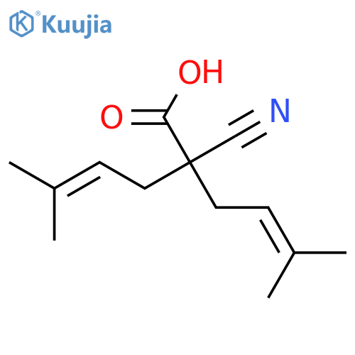 4-Hexenoic acid,2-cyano-5-methyl-2-(3-methyl-2-buten-1-yl)- structure