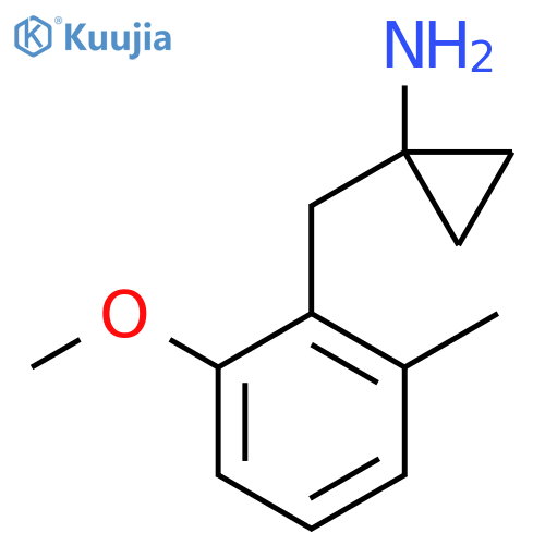 1-(2-methoxy-6-methylphenyl)methylcyclopropan-1-amine structure