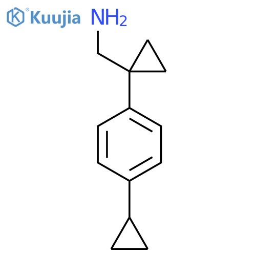 1-(4-cyclopropylphenyl)cyclopropylmethanamine structure