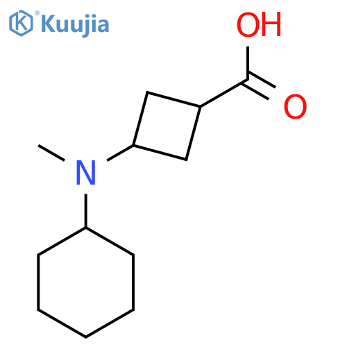3-cyclohexyl(methyl)aminocyclobutane-1-carboxylic acid structure