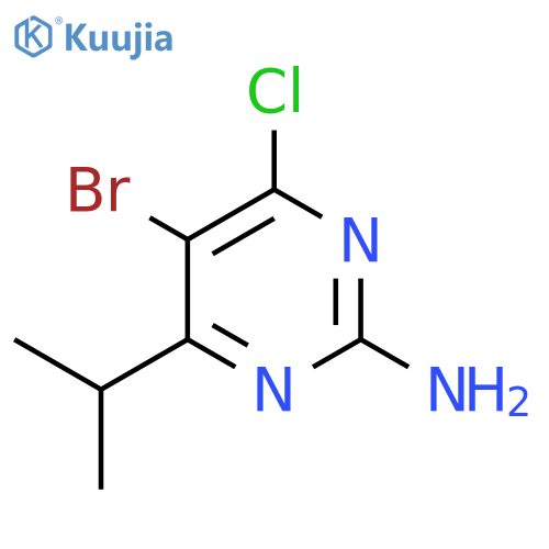 5-Bromo-4-chloro-6-isopropylpyrimidin-2-amine structure