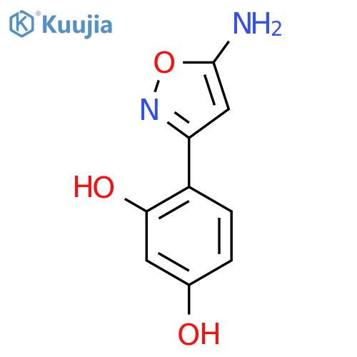 4-(5-amino-1,2-oxazol-3-yl)benzene-1,3-diol structure