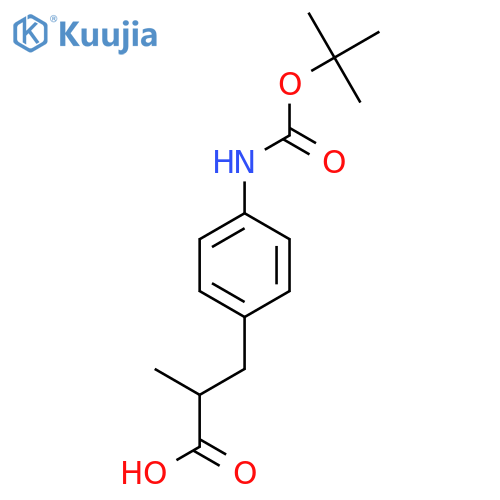3-(4-{(tert-butoxy)carbonylamino}phenyl)-2-methylpropanoic acid structure