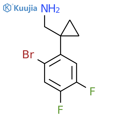 1-(2-bromo-4,5-difluorophenyl)cyclopropylmethanamine structure