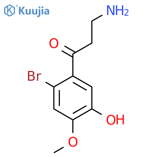 3-amino-1-(2-bromo-5-hydroxy-4-methoxyphenyl)propan-1-one structure