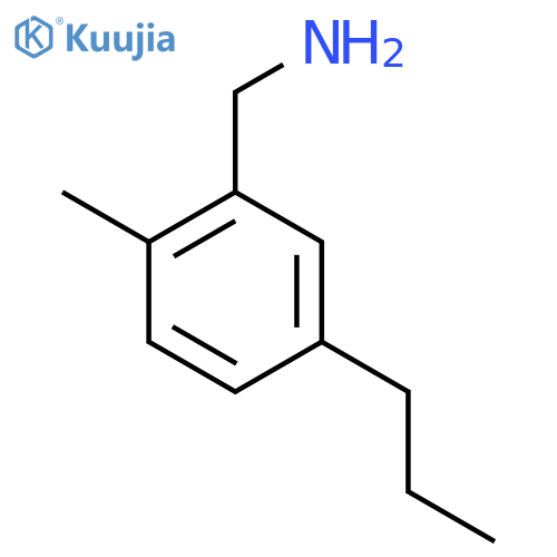 (2-Methyl-5-propylphenyl)methanamine structure