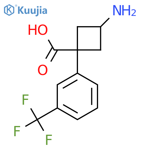 3-amino-1-3-(trifluoromethyl)phenylcyclobutane-1-carboxylic acid structure