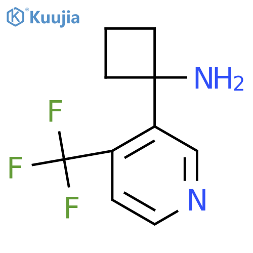1-4-(trifluoromethyl)pyridin-3-ylcyclobutan-1-amine structure