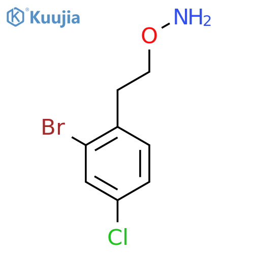 O-2-(2-bromo-4-chlorophenyl)ethylhydroxylamine structure