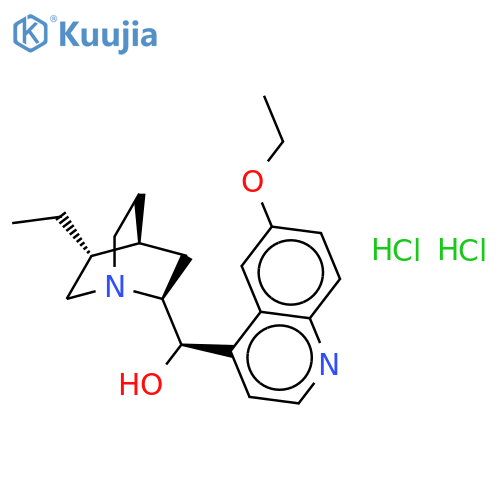 (8alpha,9R)-6'-ethoxy-10,11-dihydrocinchonan-9-ol dihydrochloride structure