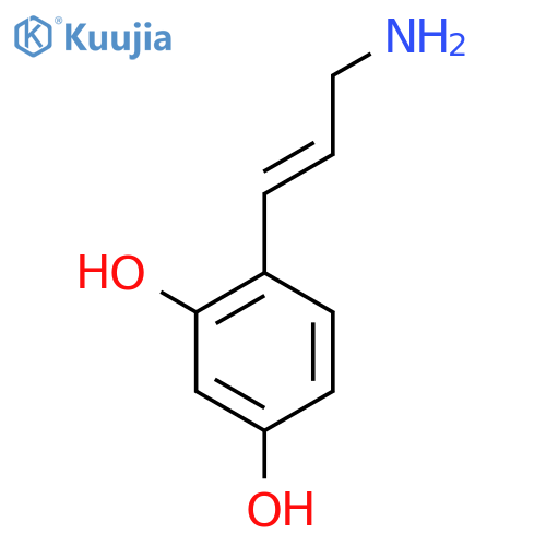 4-(3-aminoprop-1-en-1-yl)benzene-1,3-diol structure
