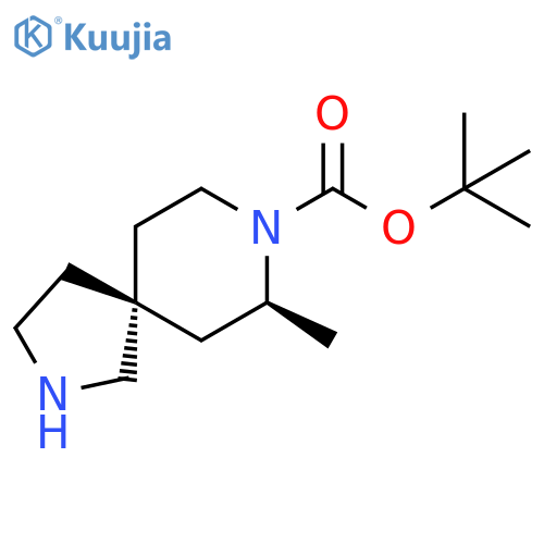 tert-butyl rel-(5R,7S)-7-methyl-2,8-diazaspiro[4.5]decane-8-carboxylate structure