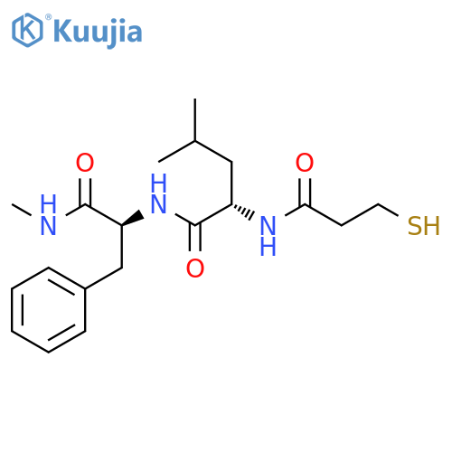 L-Phenylalaninamide, N-(3-mercapto-1-oxopropyl)-L-leucyl-N-methyl- structure