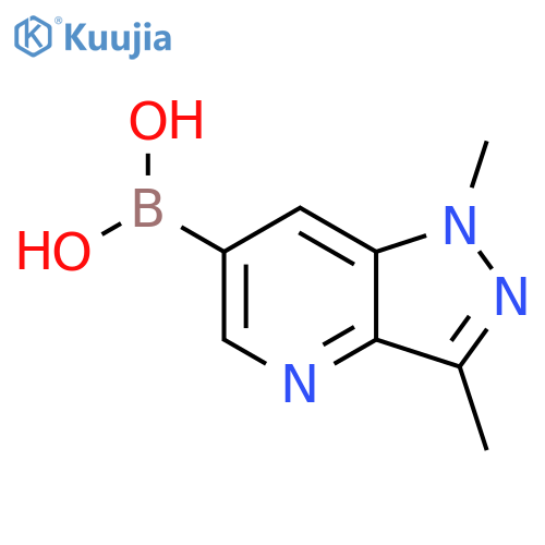 {1,3-dimethyl-1H-pyrazolo4,3-bpyridin-6-yl}boronic acid structure