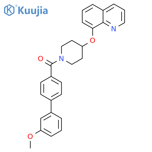 (3'-Methoxy-[1,1'-biphenyl]-4-yl)(4-(quinolin-8-yloxy)piperidin-1-yl)methanone structure