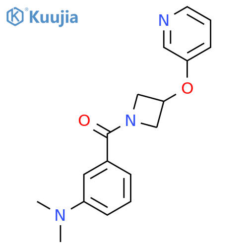 N,N-dimethyl-3-3-(pyridin-3-yloxy)azetidine-1-carbonylaniline structure