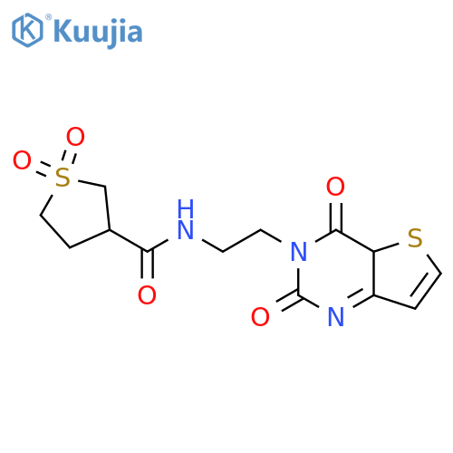 N-(2-{2,4-dioxo-1H,2H,3H,4H-thieno3,2-dpyrimidin-3-yl}ethyl)-1,1-dioxo-1lambda6-thiolane-3-carboxamide structure