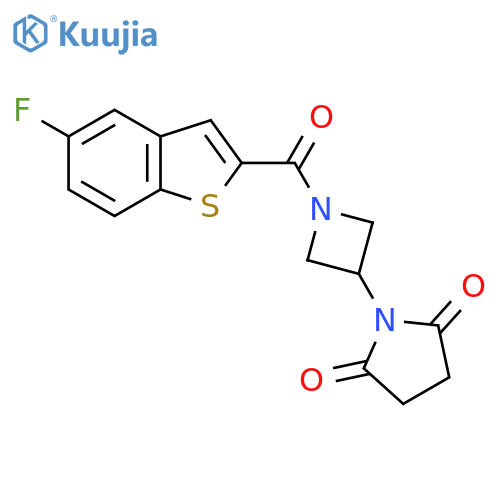1-(1-(5-Fluorobenzo[b]thiophene-2-carbonyl)azetidin-3-yl)pyrrolidine-2,5-dione structure