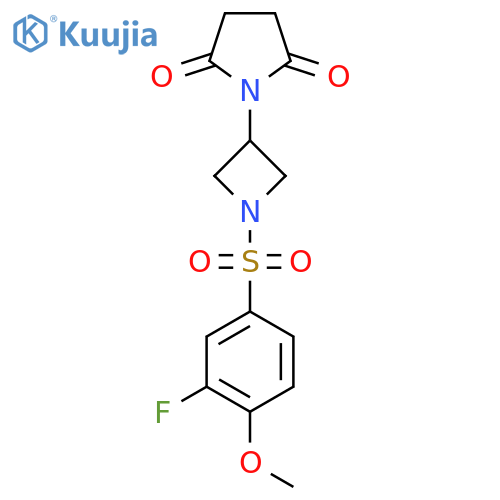 1-(1-((3-Fluoro-4-methoxyphenyl)sulfonyl)azetidin-3-yl)pyrrolidine-2,5-dione structure