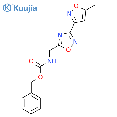 benzyl N-{3-(5-methyl-1,2-oxazol-3-yl)-1,2,4-oxadiazol-5-ylmethyl}carbamate structure