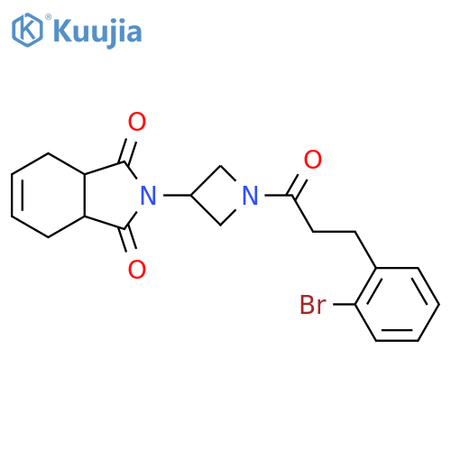 2-(1-(3-(2-bromophenyl)propanoyl)azetidin-3-yl)-3a,4,7,7a-tetrahydro-1H-isoindole-1,3(2H)-dione structure