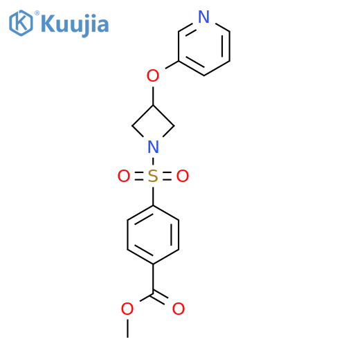 methyl 4-{3-(pyridin-3-yloxy)azetidin-1-ylsulfonyl}benzoate structure