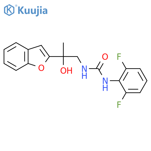 3-2-(1-benzofuran-2-yl)-2-hydroxypropyl-1-(2,6-difluorophenyl)urea structure