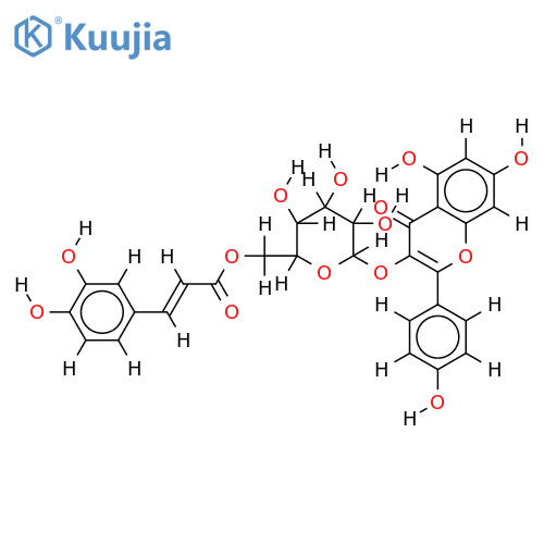 kaempferol 3-O-(6-O-caffeoyl)-beta-glucoside structure