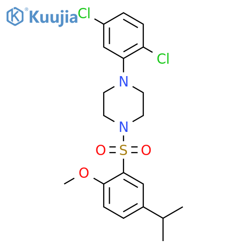 1-(2,5-dichlorophenyl)-4-[2-methoxy-5-(propan-2-yl)benzenesulfonyl]piperazine structure