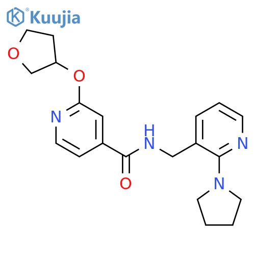 N-((2-(pyrrolidin-1-yl)pyridin-3-yl)methyl)-2-((tetrahydrofuran-3-yl)oxy)isonicotinamide structure