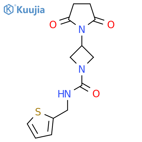 3-(2,5-dioxopyrrolidin-1-yl)-N-(thiophen-2-ylmethyl)azetidine-1-carboxamide structure