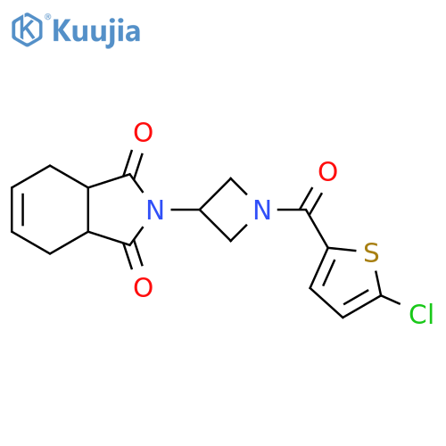 2-(1-(5-chlorothiophene-2-carbonyl)azetidin-3-yl)-3a,4,7,7a-tetrahydro-1H-isoindole-1,3(2H)-dione structure