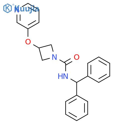N-(diphenylmethyl)-3-(pyridin-3-yloxy)azetidine-1-carboxamide structure