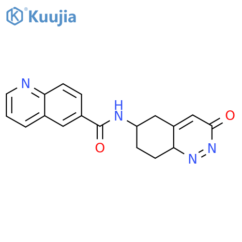 N-(3-oxo-2,3,5,6,7,8-hexahydrocinnolin-6-yl)quinoline-6-carboxamide structure