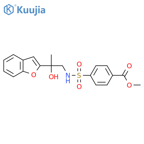 methyl 4-{2-(1-benzofuran-2-yl)-2-hydroxypropylsulfamoyl}benzoate structure