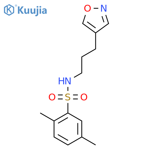 N-(3-(isoxazol-4-yl)propyl)-2,5-dimethylbenzenesulfonamide structure