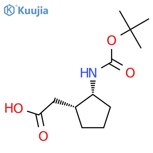 rac-2-(1R,2R)-2-{(tert-butoxy)carbonylamino}cyclopentylacetic acid, cis structure