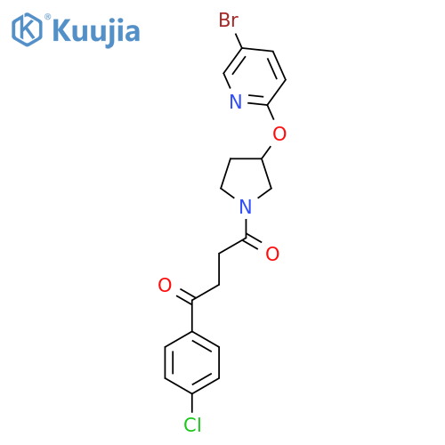 1-(3-((5-Bromopyridin-2-yl)oxy)pyrrolidin-1-yl)-4-(4-chlorophenyl)butane-1,4-dione structure